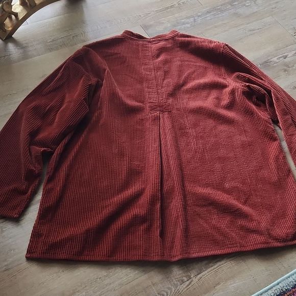 J. Jill Soft Corduroy Rust Shacket - Picture 5 of 7